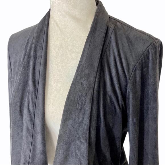 Faux suede waterfall cardigan/jacket, ladies small gray by Cupcakes & Cashmere - Picture 8 of 10